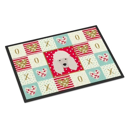 Carolines Treasures 18 x 27 in. Poodle Love Indoor or Outdoor Mat CK5229MAT